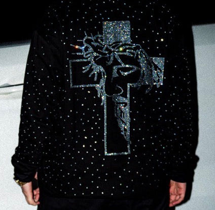 GV Rhinestone Long Sleeve -  Black